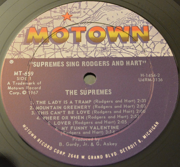 The Supremes : The Supremes Sing Rodgers & Hart (LP, Album, Mono)