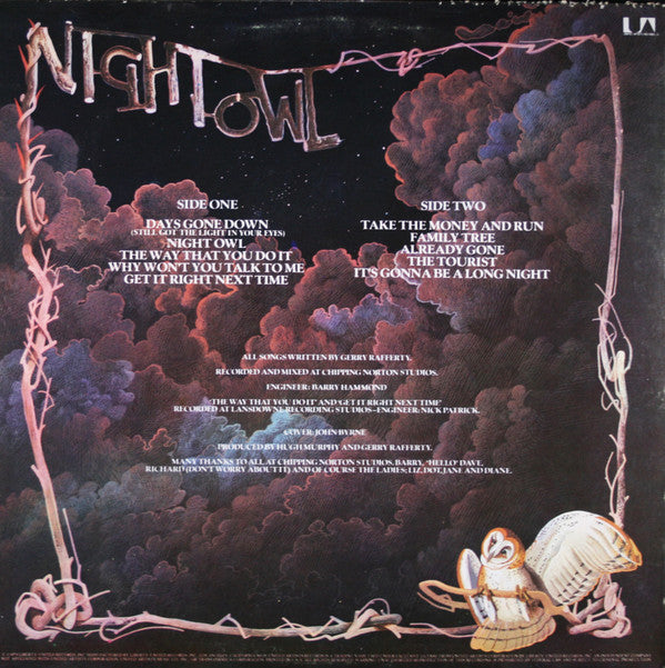 Gerry Rafferty : Night Owl (LP, Album, All)