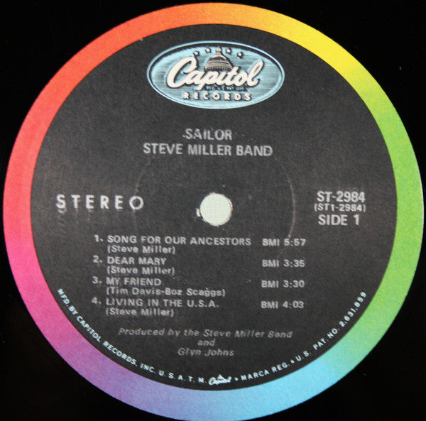 The Steve Miller Band* : Sailor (LP, Album, Jac)