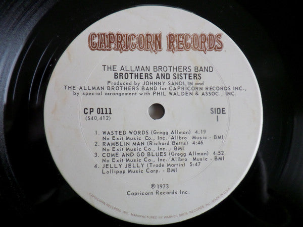 The Allman Brothers Band : Brothers And Sisters (LP, Album, Ter)