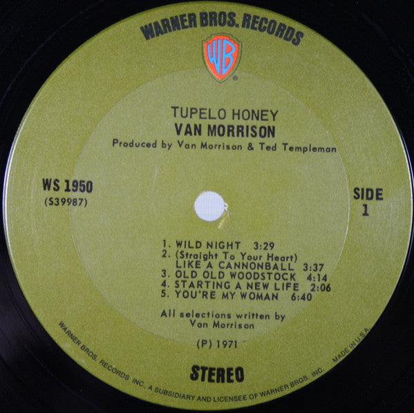 Van Morrison : Tupelo Honey (LP, Album, Pit)