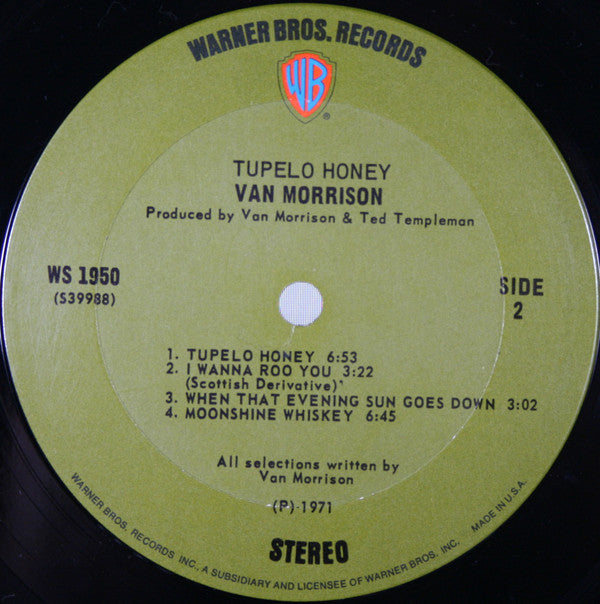 Van Morrison : Tupelo Honey (LP, Album, Pit)