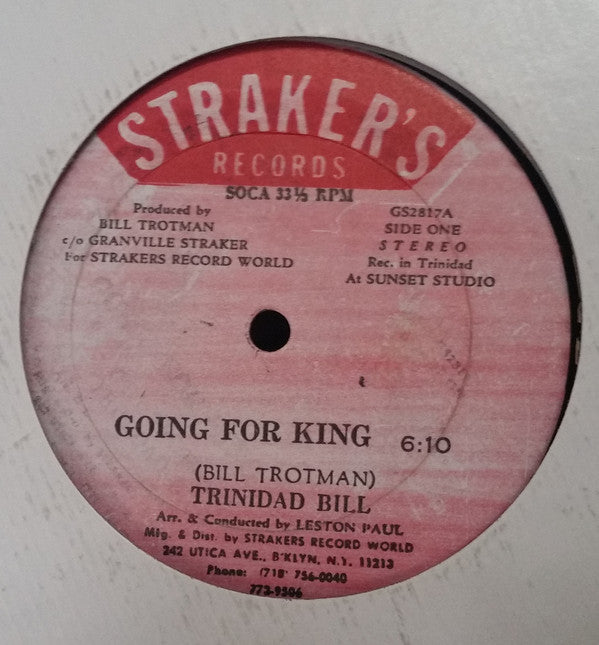 Trinidad Bill : Going For King / King Clown (12", Single)