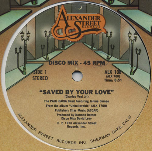 The Paul Cacia Band* Featuring Janine Cameo : Saved By Your Love (12")