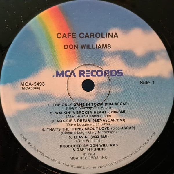 Don Williams (2) : Cafe Carolina (LP, Album, Pin)