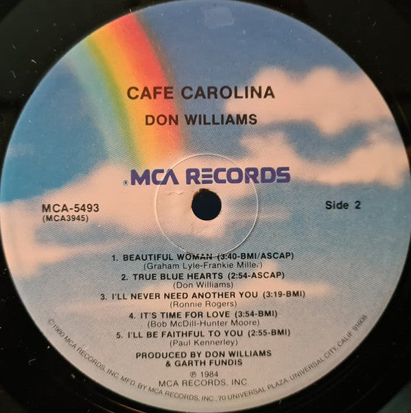 Don Williams (2) : Cafe Carolina (LP, Album, Pin)