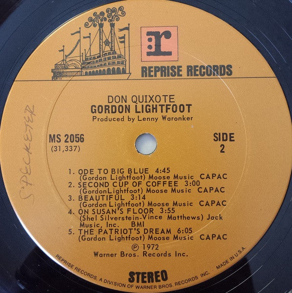 Gordon Lightfoot : Don Quixote (LP, Album, Ter)