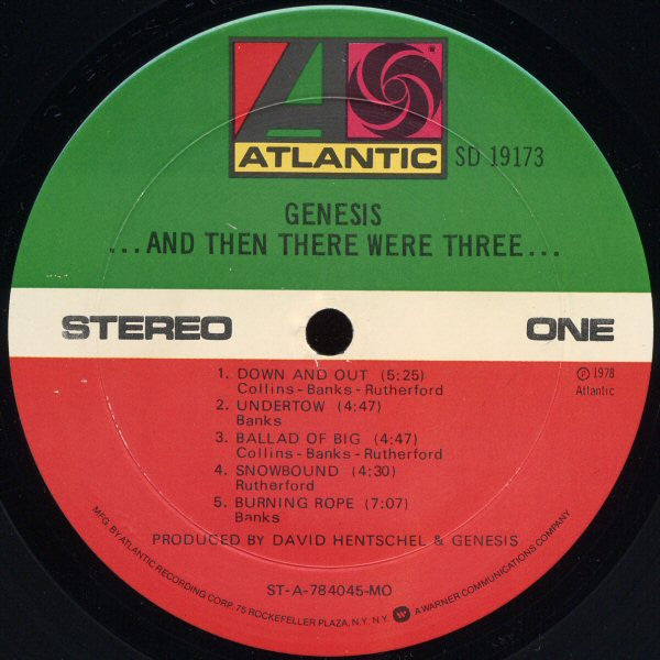 Genesis : ...And Then There Were Three... (LP, Album, MO )