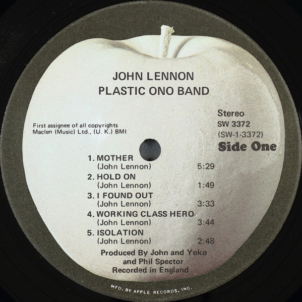 John Lennon / Plastic Ono Band* : John Lennon / Plastic Ono Band (LP, Album, Win)