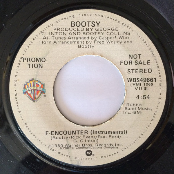 Bootsy Collins : F-Encounter (7", Single, Promo)
