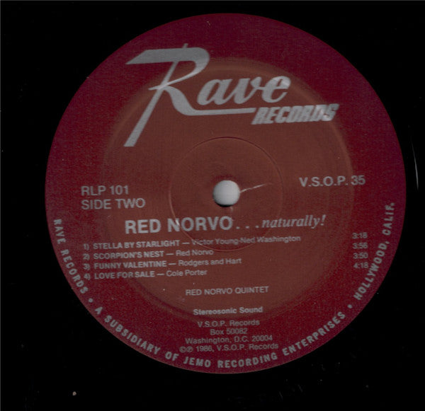 Red Norvo Quintet : Norvo... Naturally! (LP, Album, RE)