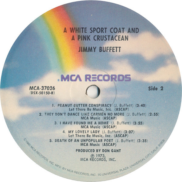 Jimmy Buffett : A White Sport Coat And A Pink Crustacean (LP, Album, RE, Pin)