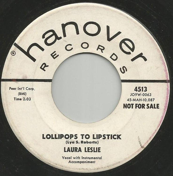 Laura Leslie : It's Eternal / Lollipops To Lipstick (7", Promo)