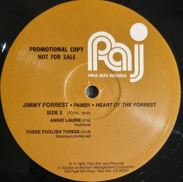 Jimmy Forrest : Heart Of The Forrest (LP, Album, Promo)