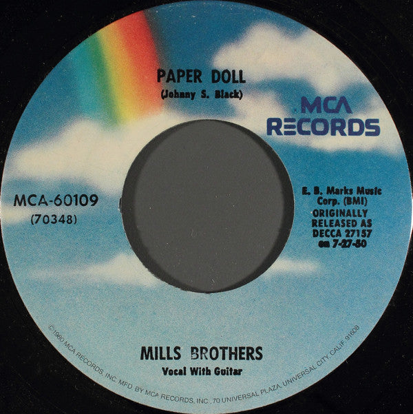 Mills Brothers* : Paper Doll / I'll Be Around (7", Single, RE)