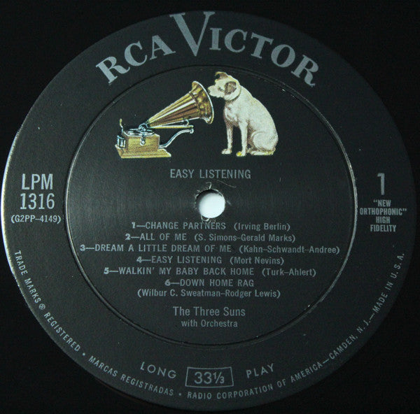 The Three Suns : Easy Listening (LP, Mono)