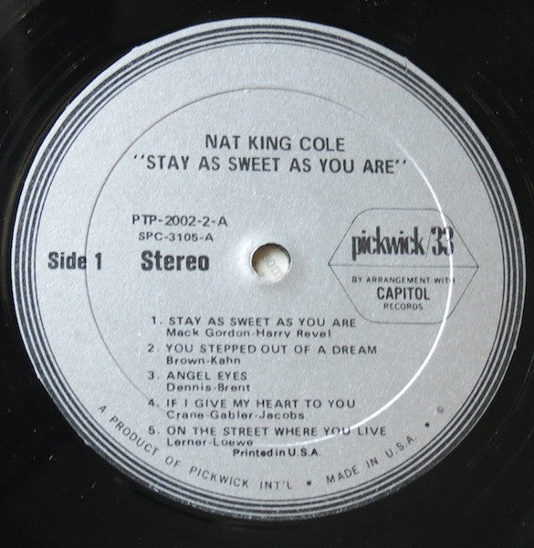 Nat King Cole : Stay As Sweet As You Are (LP, Album, Comp)
