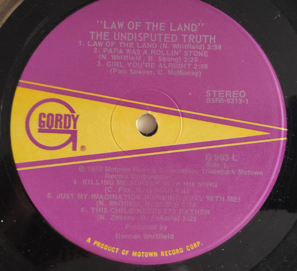 The Undisputed Truth : Law Of The Land (LP, Album)