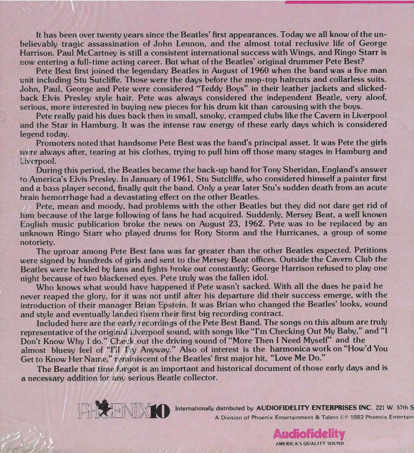 Pete Best Band : The Beatle That Time Forgot (LP, Album, Whi)