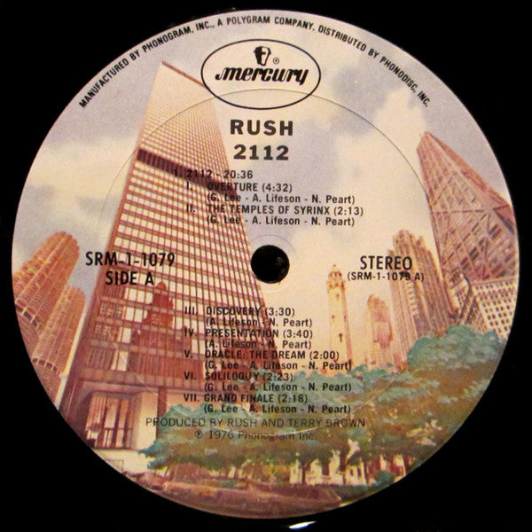 Rush : 2112 (LP, Album, Club, CRC)