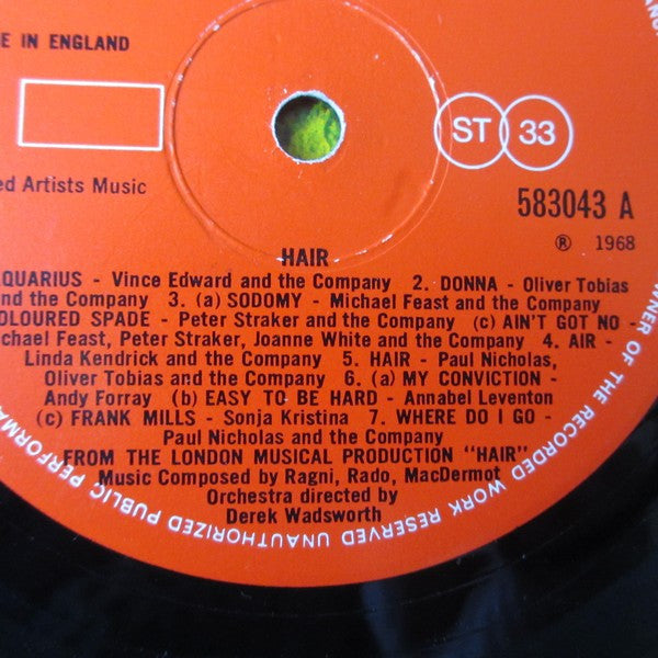 Various : Hair (LP, Album, Gat)