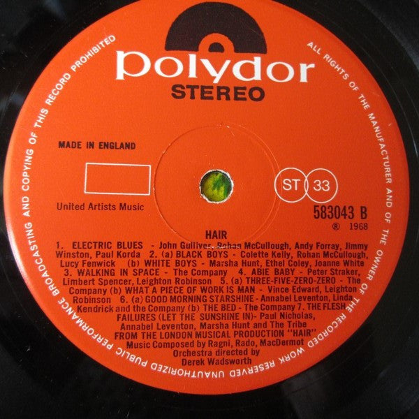 Various : Hair (LP, Album, Gat)