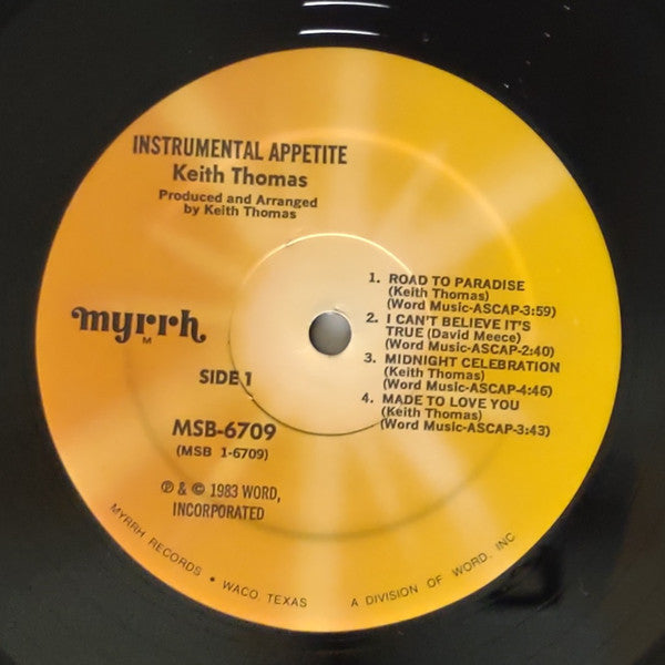 Keith Thomas : Instrumental Appetite (LP)