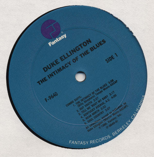 The Duke Ellington Small Bands : The Intimacy Of The Blues (LP, Album)