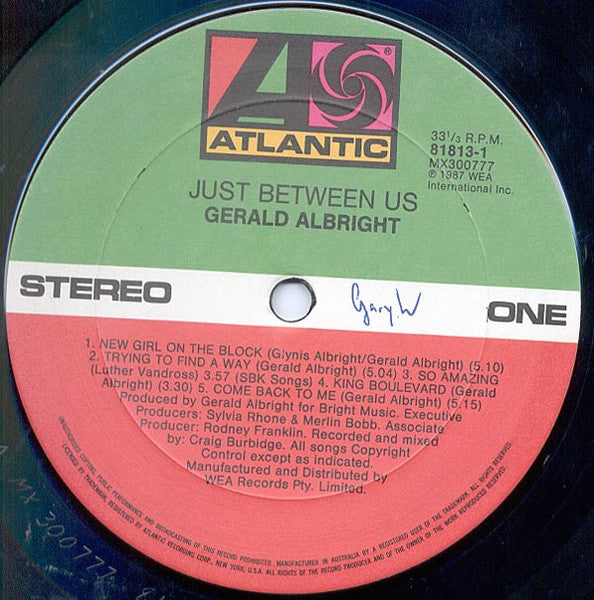 Gerald Albright : Just Between Us (LP, Album)