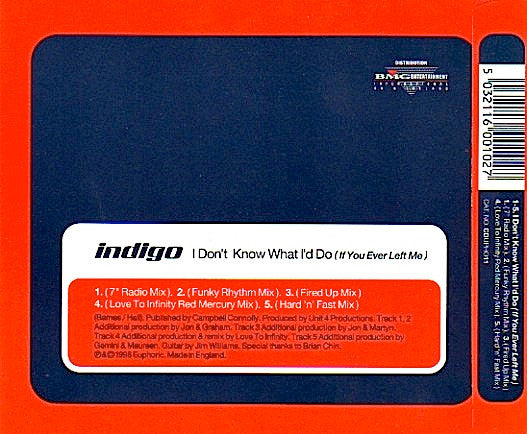 Indigo (12) : I Don't Know What I'd Do (If You Ever Left Me) (CD, Single)