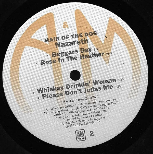 Nazareth (2) : Hair Of The Dog (LP, Album, Ter)