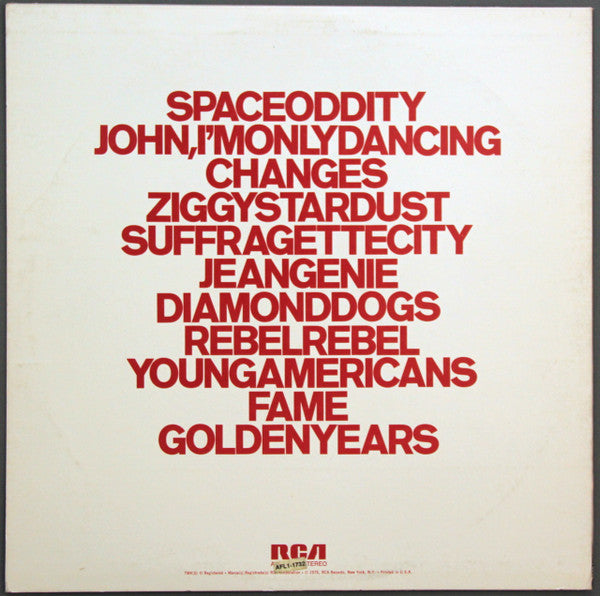 David Bowie : ChangesOneBowie (LP, Comp, RP, Ind)