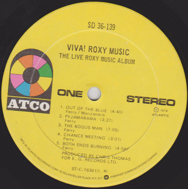 Roxy Music : Viva! Roxy Music - The Live Roxy Music Album (LP, Album, RI )