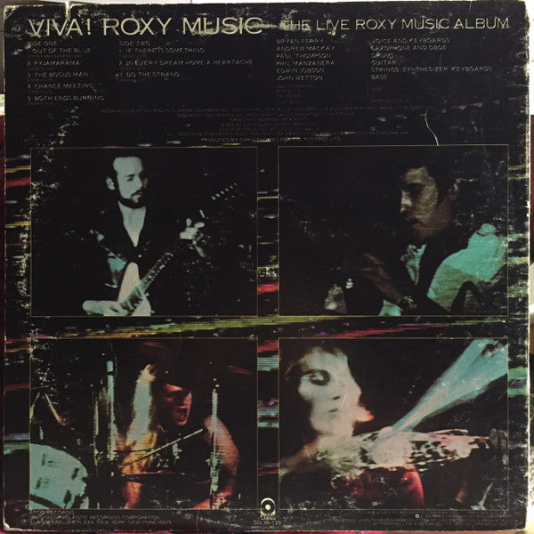 Roxy Music : Viva! Roxy Music - The Live Roxy Music Album (LP, Album, RI )