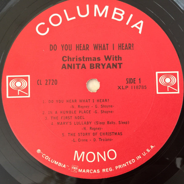 Anita Bryant : Do You Hear What I Hear? Christmas With Anita Bryant (LP, Album, Mono)