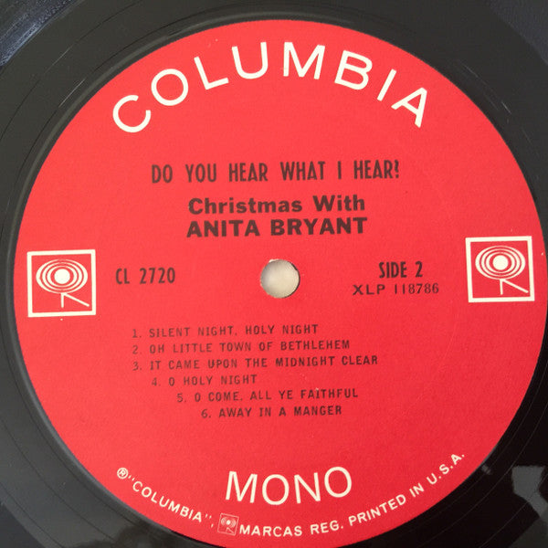 Anita Bryant : Do You Hear What I Hear? Christmas With Anita Bryant (LP, Album, Mono)