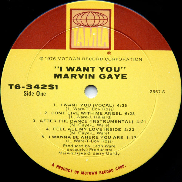 Marvin Gaye : I Want You (LP, Album, Mon)