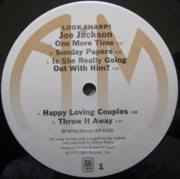 Joe Jackson : Look Sharp! (LP, Album, Pit)