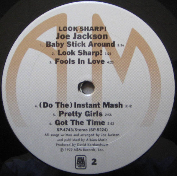 Joe Jackson : Look Sharp! (LP, Album, Pit)