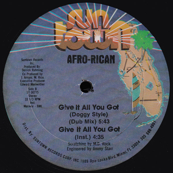Afro-Rican : Give It All You Got (Doggy Style) (12", Single)