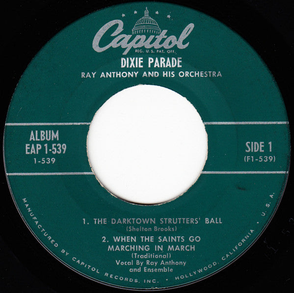 Ray Anthony & His Orchestra : Dixie Parade (7", EP)