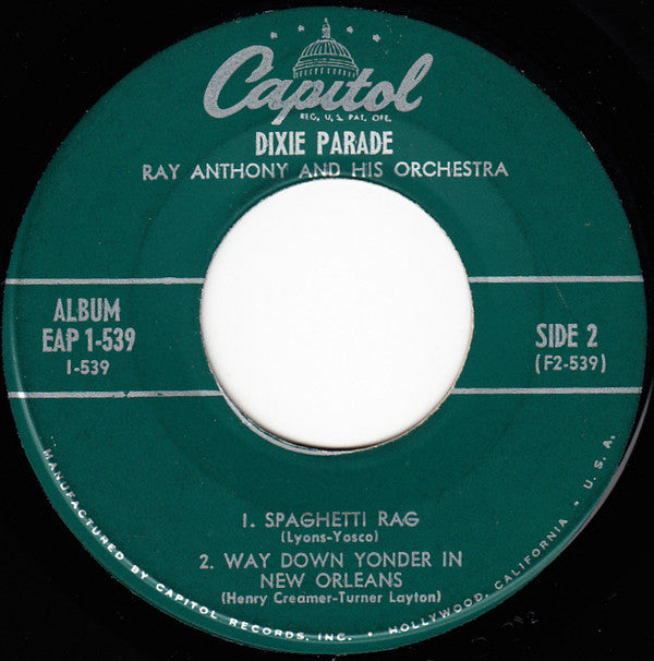 Ray Anthony & His Orchestra : Dixie Parade (7", EP)