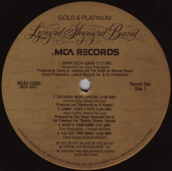 Lynyrd Skynyrd Band* : Gold & Platinum (2xLP, Comp, Emb)