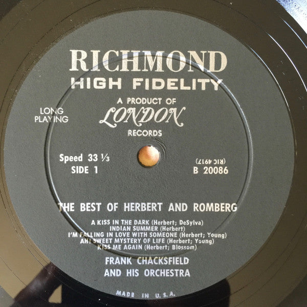 Frank Chacksfield & His Orchestra : The Best Of Herbert And Romberg (LP, Mono)