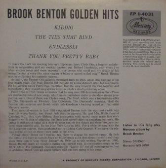 Brook Benton : Golden Hits Vol.1 (7", EP)
