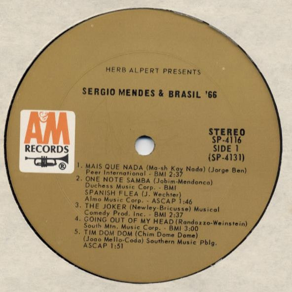 Sérgio Mendes & Brasil '66 : Herb Alpert Presents Sergio Mendes & Brasil '66 (LP, Album)
