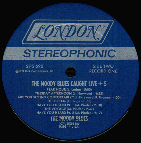 The Moody Blues : Caught Live +5 (2xLP, Album, Bes)