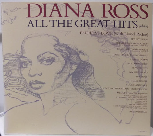 Diana Ross : All The Great Hits (2xLP, Comp, Art)