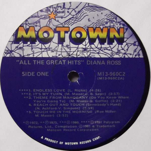 Diana Ross : All The Great Hits (2xLP, Comp, Art)