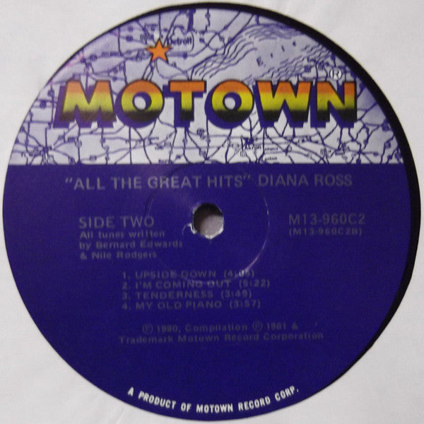 Diana Ross : All The Great Hits (2xLP, Comp, Art)